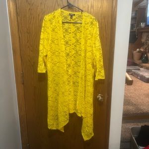 Yellow Lace Cardigan, Torrid size 3